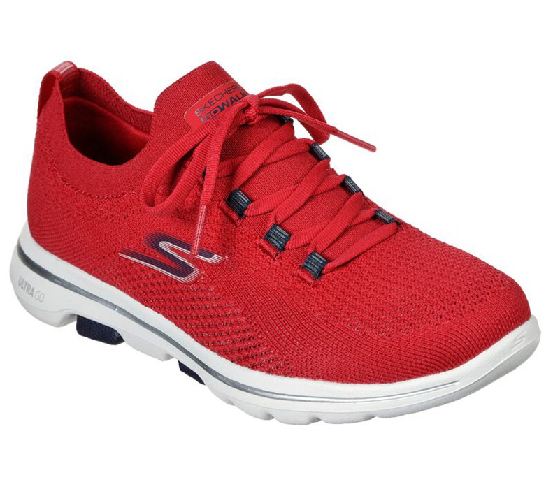 Skechers Gowalk 5 - Uprise - Womens Sneakers Red/Navy [AU-VB0361]